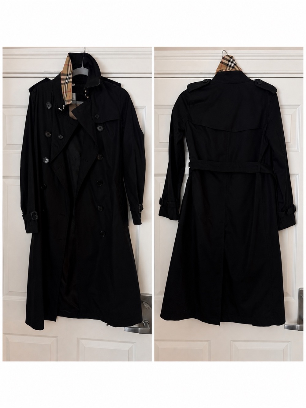NEW WITH TAGS Burberry Egremont Long Trench Coat – Black – US Size 2